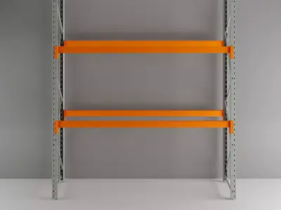 Warehouse pallet racks  3D model