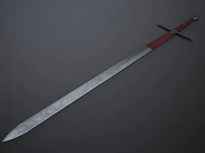 Claymore Sword Low-poly 3D model
