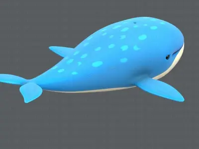 Whale V01 Low-poly 3D model