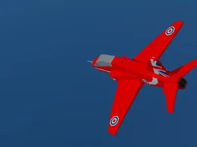 Red Arrow Plane 3D model