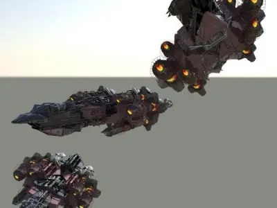 Attack Ship - Space Ship 3D model