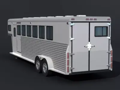 Gooseneck Horse Trailer 3D model