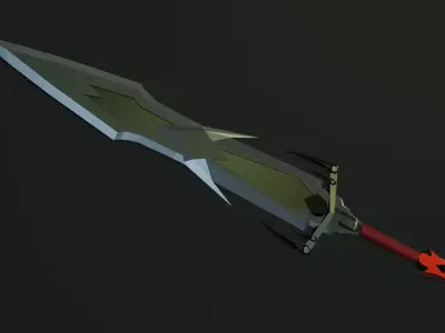 Fantasy sword Free low-poly 3D model order