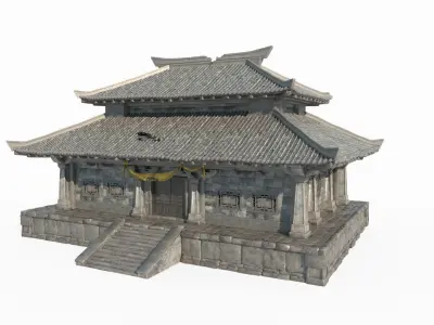Asian Ancient Architecture Military Camp 3D model