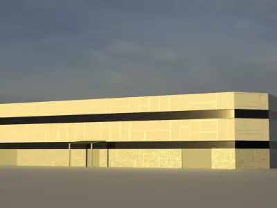 Futuristic City Building 12 Low-poly 3D model