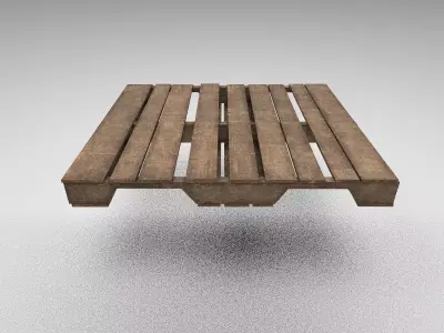 European wood pallet  Free low-poly 3D model