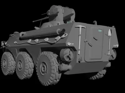 APC Armoured Personnel Carrier Low-poly 3D model