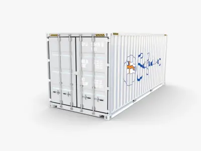 20ft Shipping Container Safmarine v1 3D model