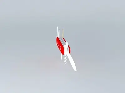 Swiss clasp knife 3D model