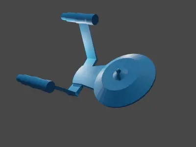 Blue ship 3D model