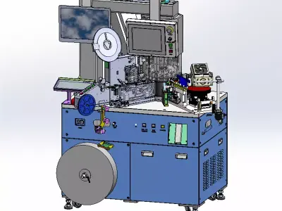 Semiconductor chip turret testing and sorting machine 3D model