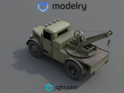 tow truck 3D model Textured
