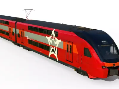 Aeroexpress ESh-2 Stadler KISS 3D model