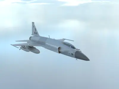 JF-17 Thunder Low-poly 3D model