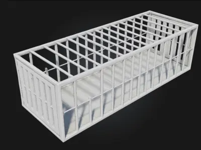 Animal Trap Cage  Tensioned Steel for Wild Captures 3D model