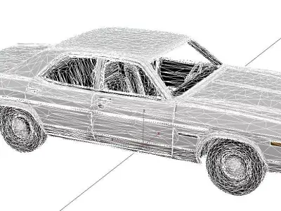 1970 Dodge Monaco Vintage Classic Antique Car 3D Model 3D model
