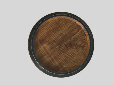 Varnished Wooden Barrel 3D model