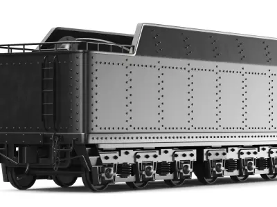  Detailed Train Coal Wagon Car 