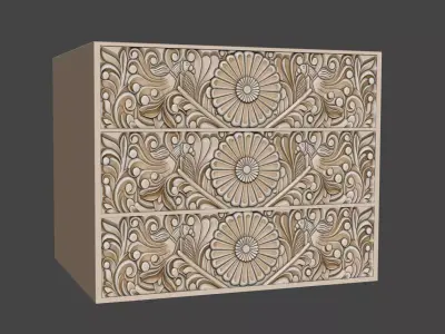 Classic Dresser Drawer Carving Model 3D print model