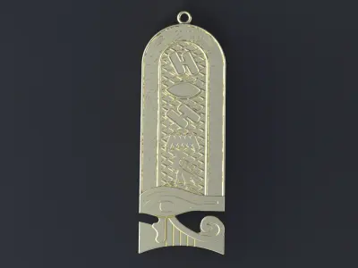 Egyptian-style pendants 3D print or CNC model  3D print model
