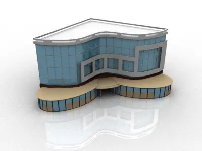 Building modern office Free 3D model