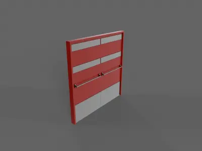 PBR Industrial Door B2 Low-poly 3D model