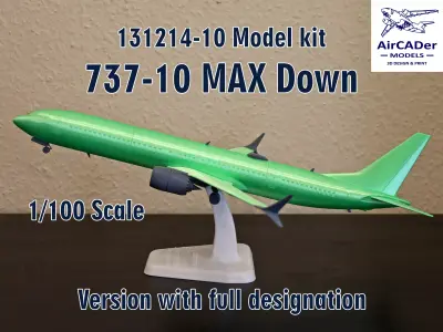 131214-10 Model kit Boeing 737-10 MAX Down 3D print model