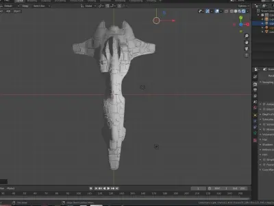 Starfighter spacecraft Low-poly 3D model