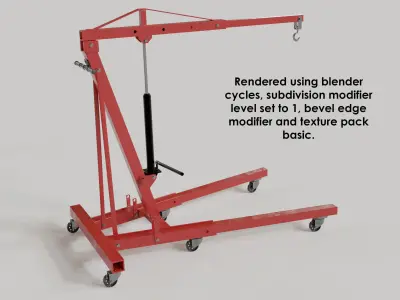 workshop-enging hoist Low-poly 3D model
