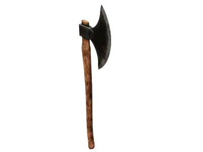 Ax Medieval Low-poly 3D model 6