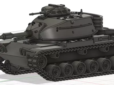 M60A1 Patton 3D print model