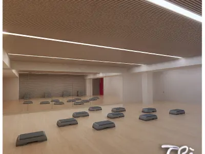 AEROBIC SPINNING GYM ROOM 3D model