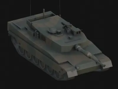 Type 90 Main Battle Tank Low-poly 3D model