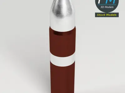Stylized Poseidon C3 missile 3D model