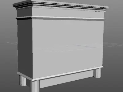 Boulle Cabinet Low-poly 3D model