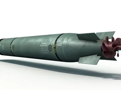 Torpedo Mark 46 Low-poly 3D model