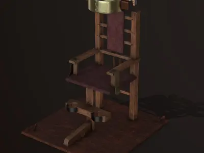 Dark chair  Free low-poly 3D model