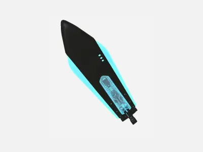 SciFi Sword B01 Black Blue - Sci Fi Weapon Design Low-poly 3D model