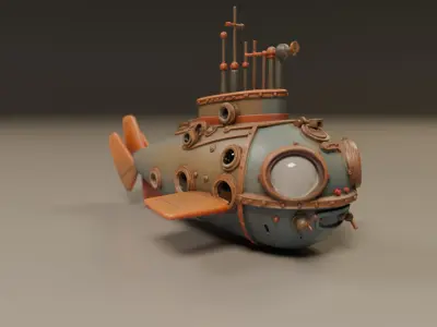 submarine 3D print model get