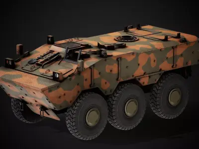 Armored Brazilian Vehicle - VBTP Guarani  Low-poly 3D model