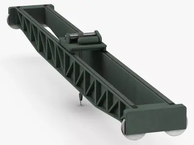 Game Ready Interior Overhead Crane 3D model