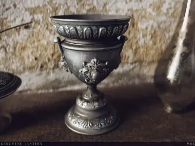 Vintage Kerosene Lamp - Game-Cinematic Ready PBR Prop 3D model