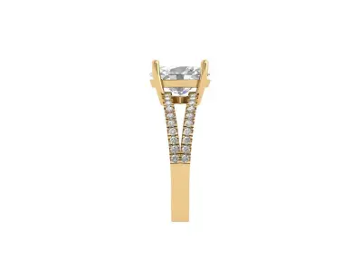 Oval Solitaire Ring 3D print model 24
