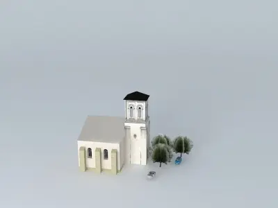 Church in Saint Vincent Free 3D model