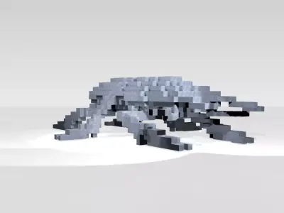 Stagbeetle Voxel 3D model