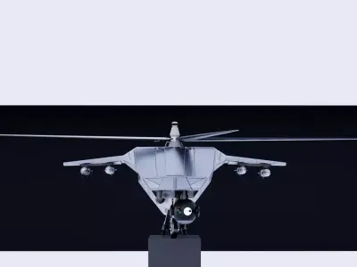 Unmanned helicopter Free 3D model