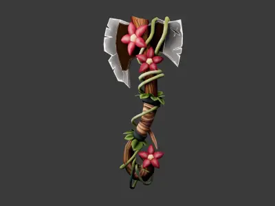 Stylized Axe  Low-poly 3D model purchase