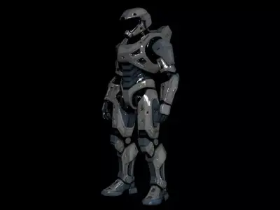 futuristic soldier 3d mode 3D model