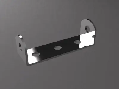 Double angle strip 3x1x1 Holes - Meccano part Free 3D model