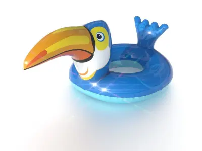 POOL FLOAT TOUCAN Low-poly 3D model